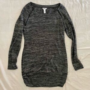 Thyme Maternity long sleeve nursing tunic, dark grey, Size S